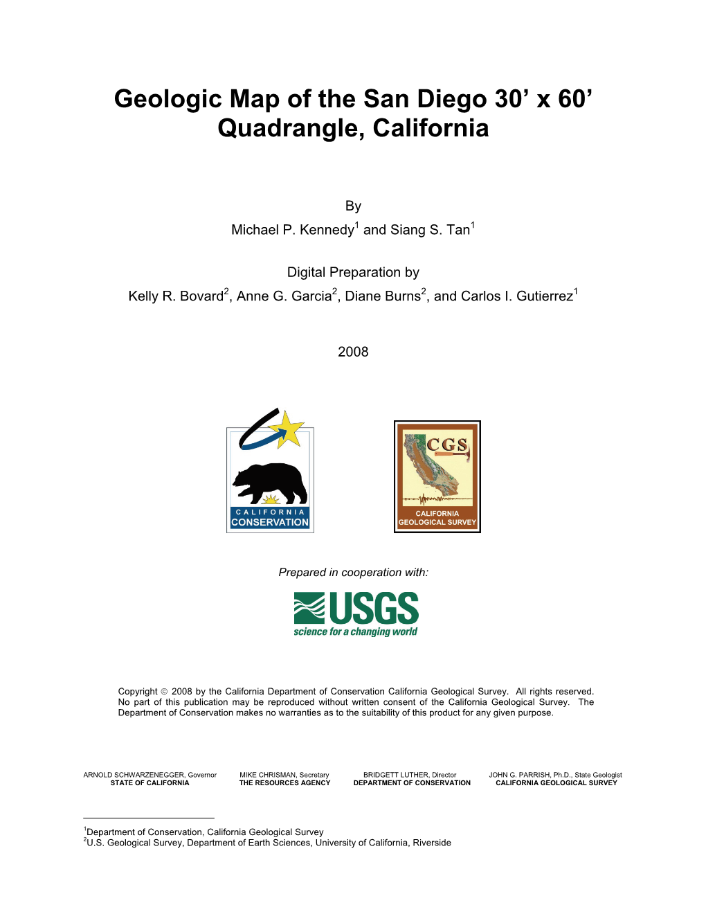 Geologic Map of the San Diego 30' X 60' Quadrangle, California