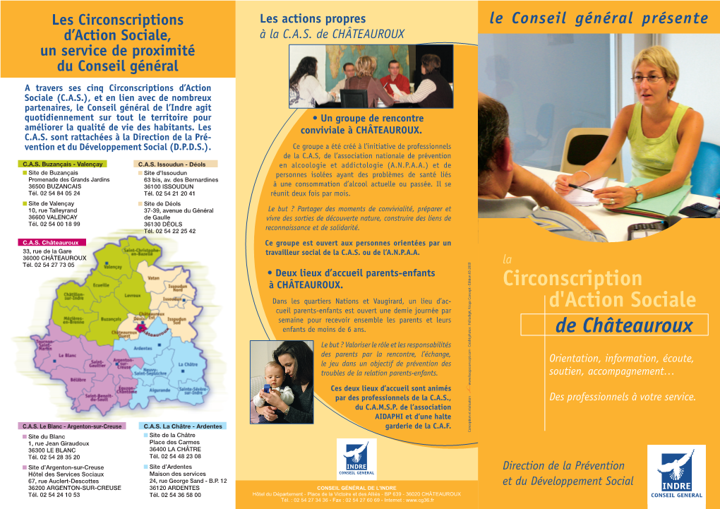 Circonscription D'action Sociale De Châteauroux : Un Service Public De Proximité
