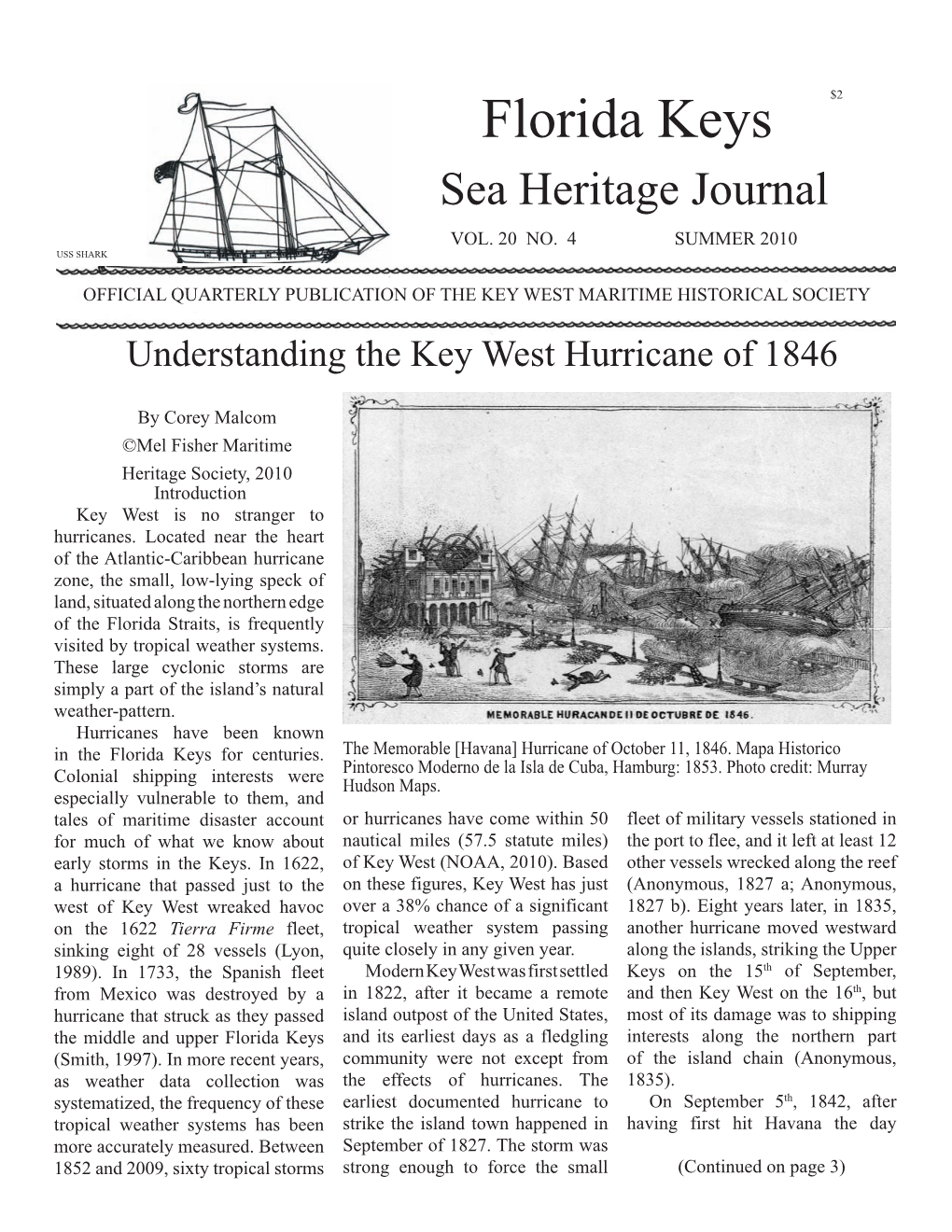 Florida Keys Sea Heritage Journal