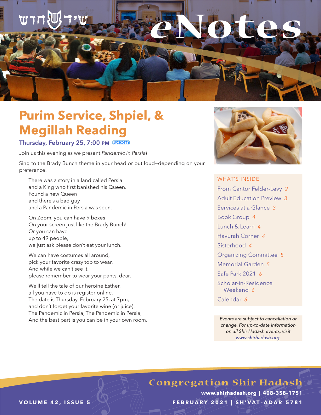 Purim Service, Shpiel, & Megillah Reading