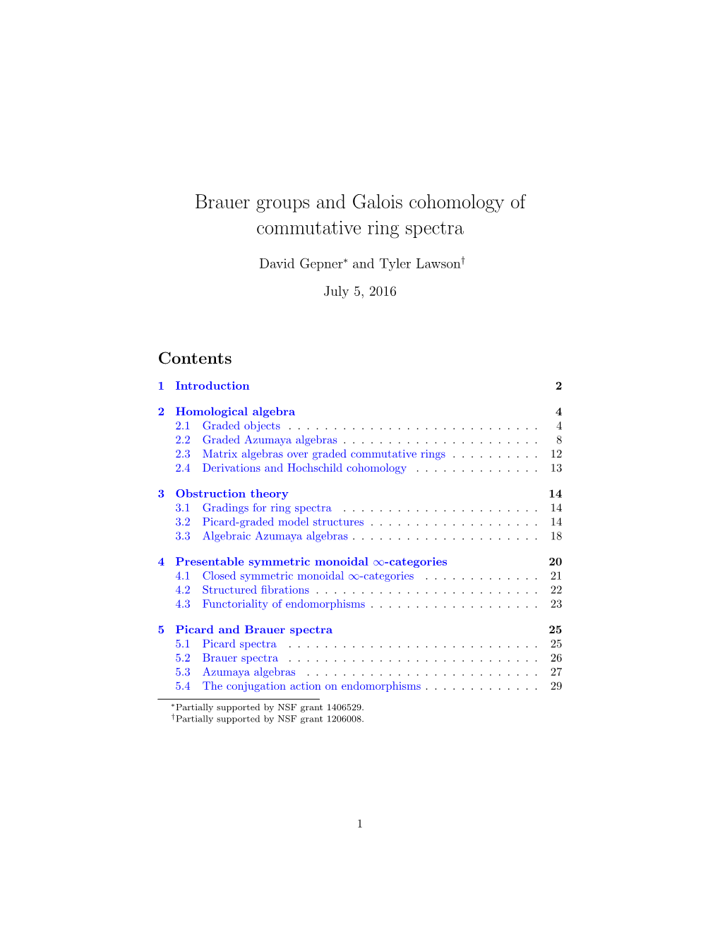 Brauer Groups and Galois Cohomology of Commutative Ring Spectra