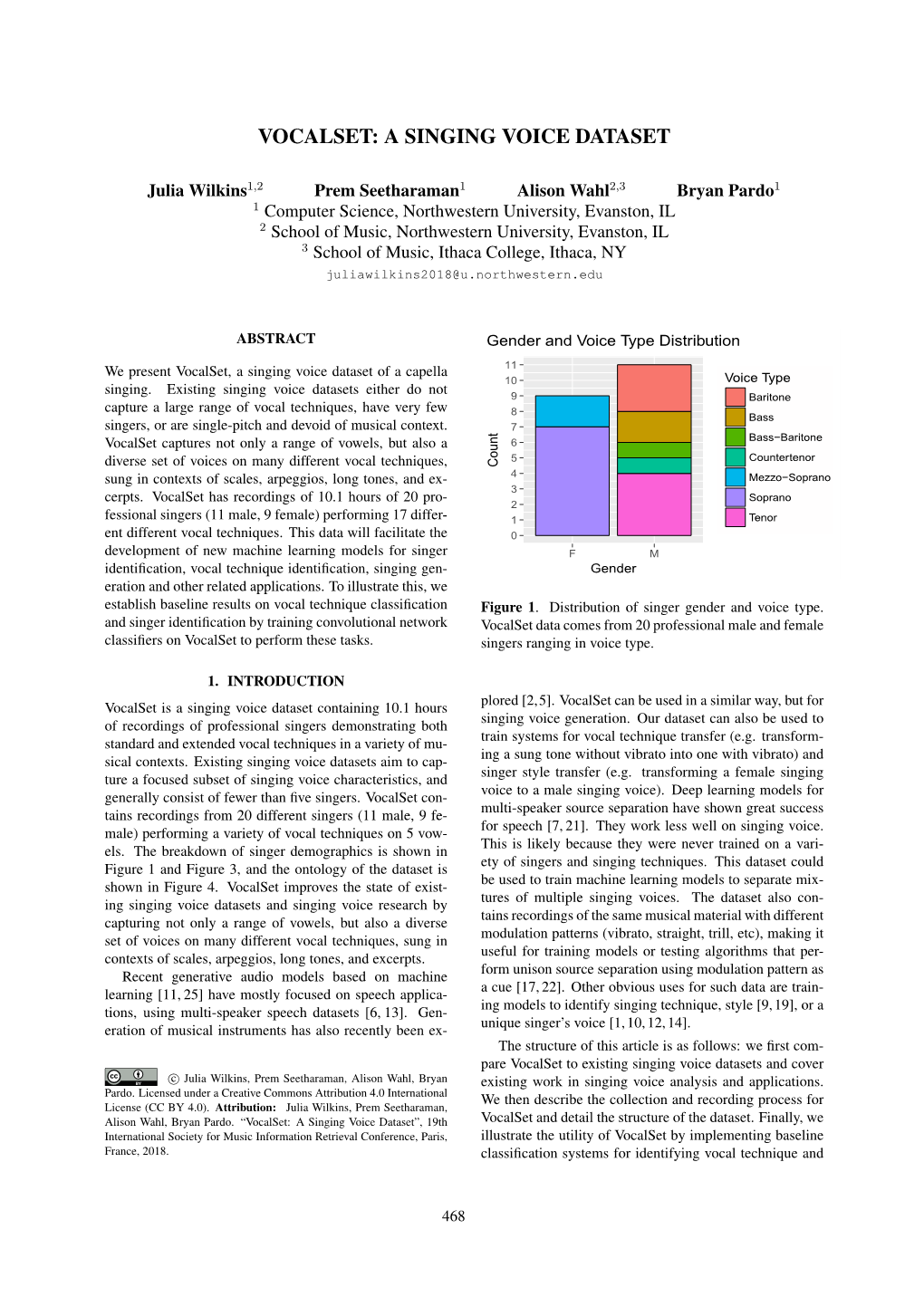 A Singing Voice Dataset