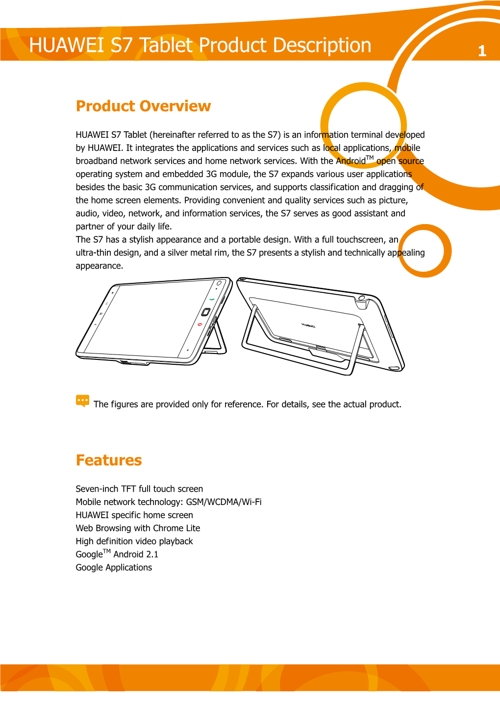 HUAWEI S7 Tablet Product Description 1