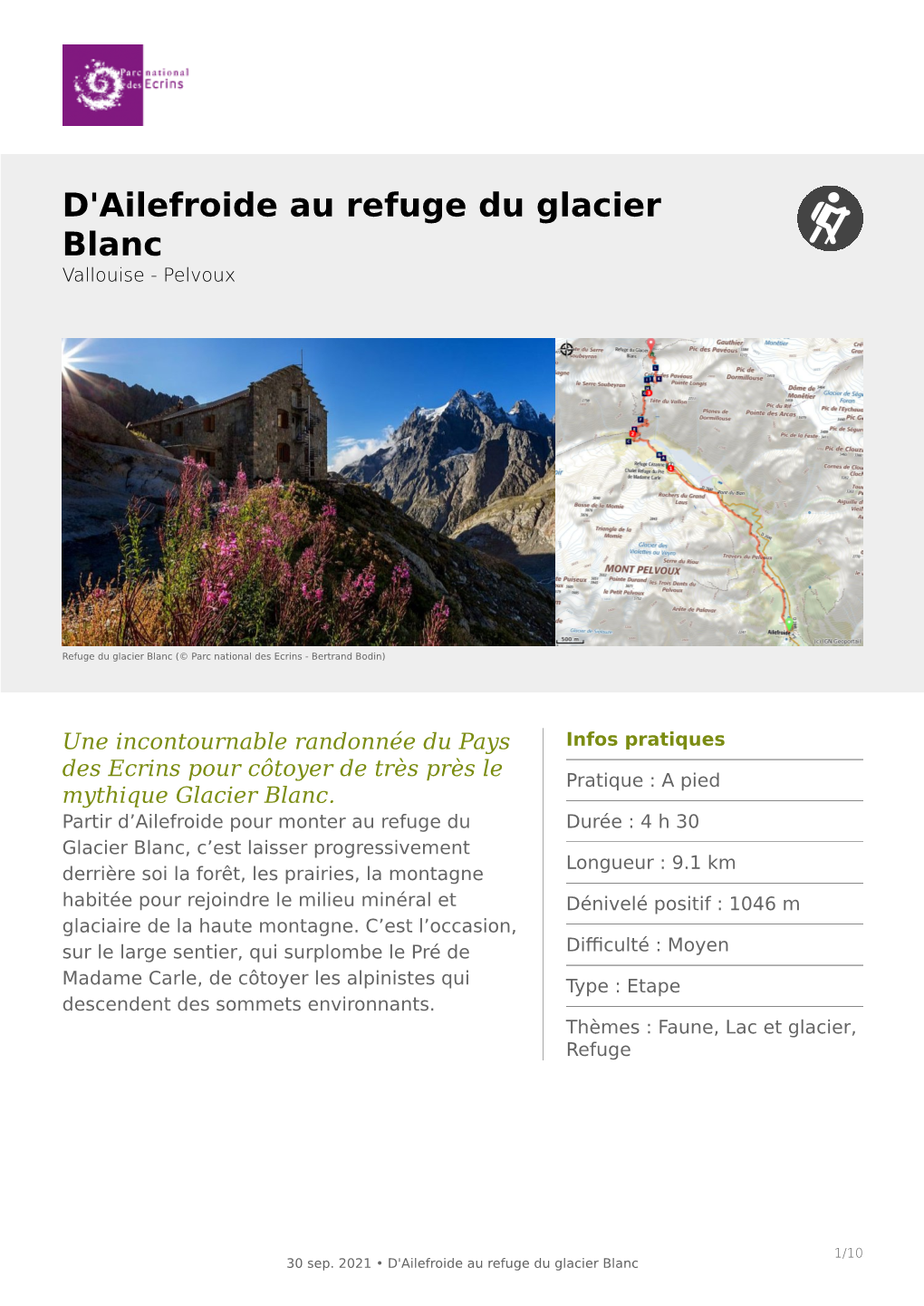 D'ailefroide Au Refuge Du Glacier Blanc Vallouise - Pelvoux