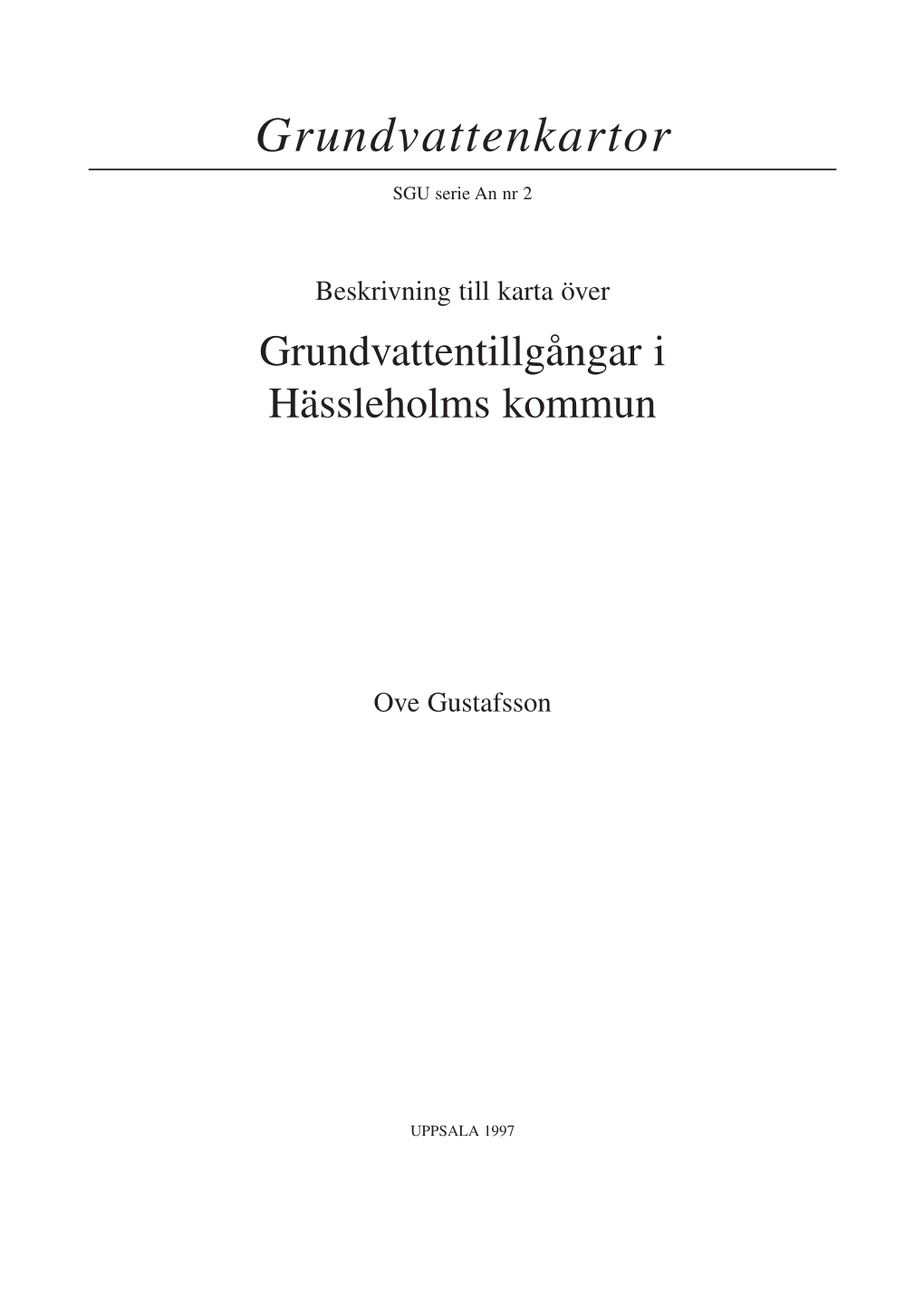 Grundvattenkartor