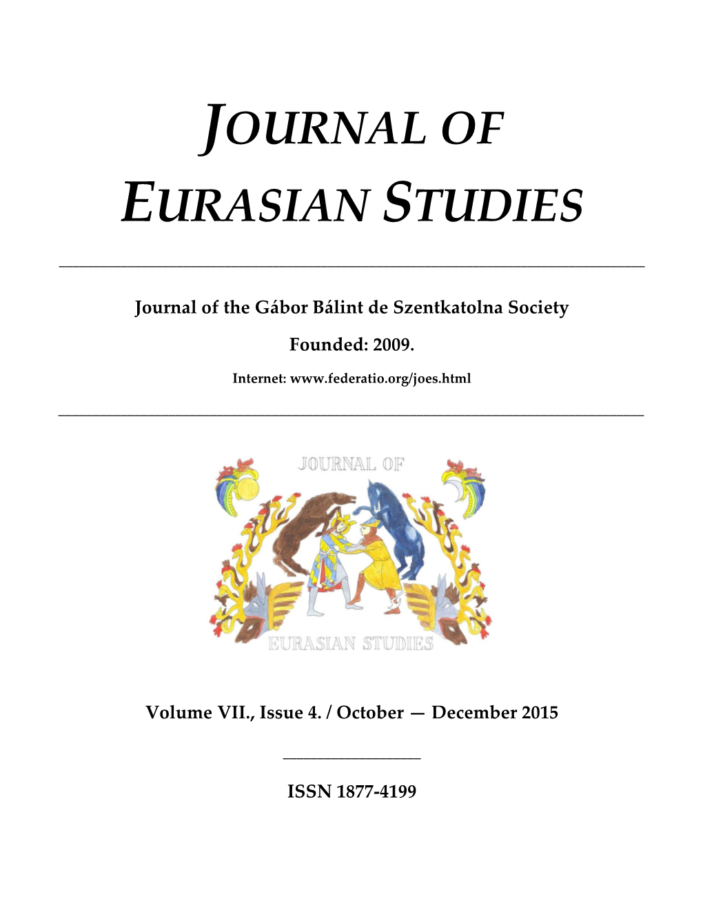 Journal of Eurasian Studies