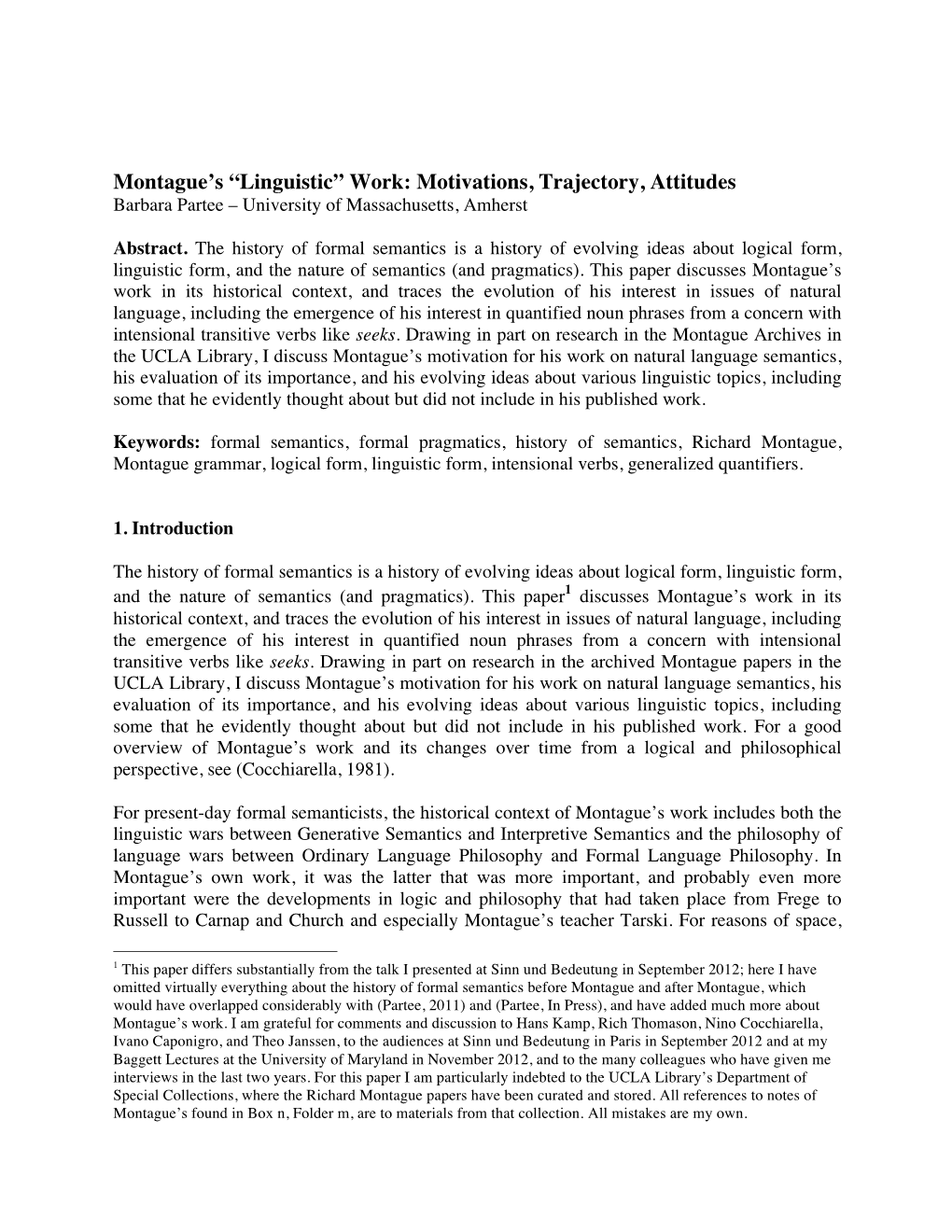 Montague's PTQ: Synthese Language Library