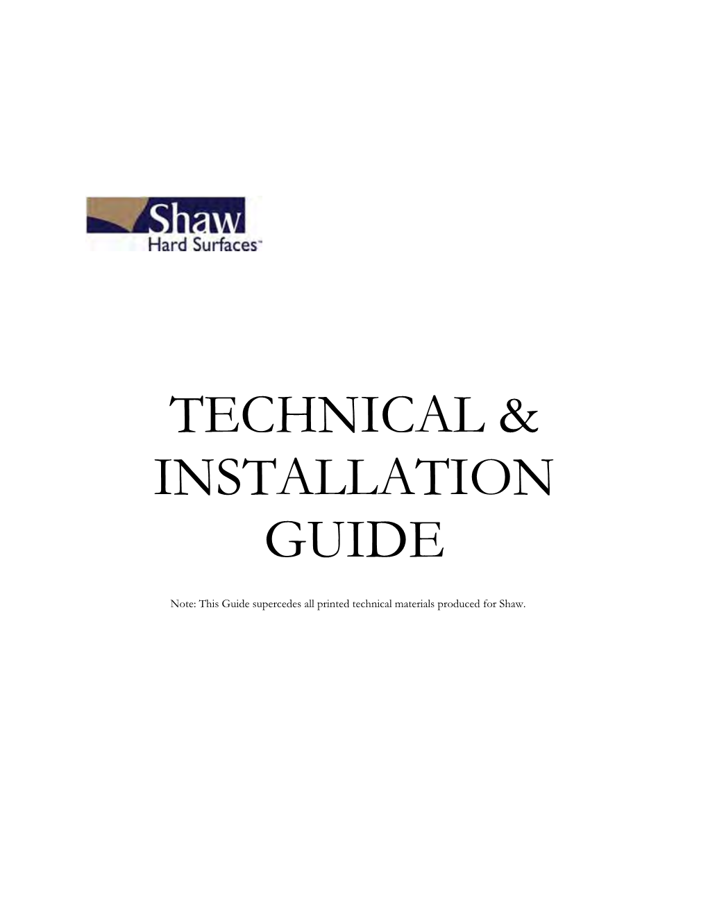 Technical & Installation Guide