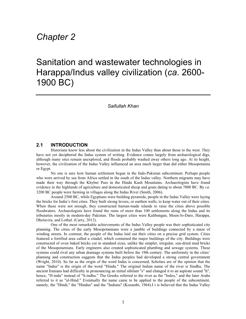 Chapter 2 Sanitation and Wastewater Technologies in Harappa/Indus