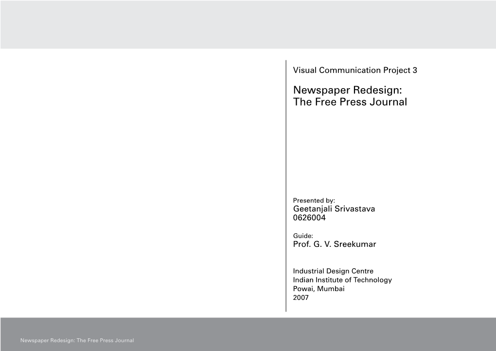 Newspaper Redesign: the Free Press Journal