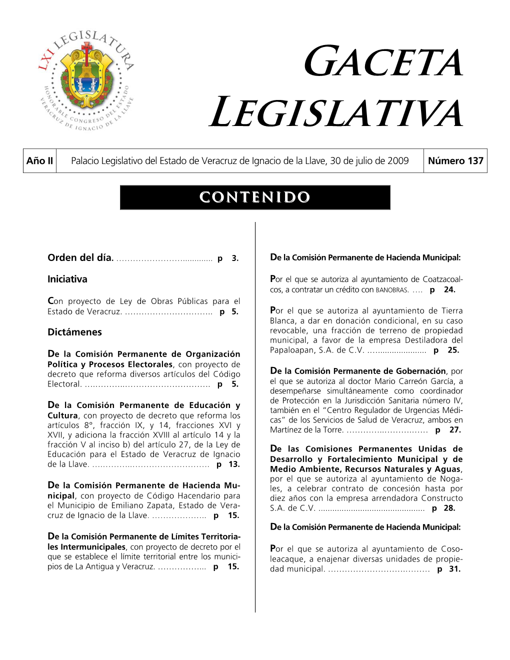 Gaceta Legislativa