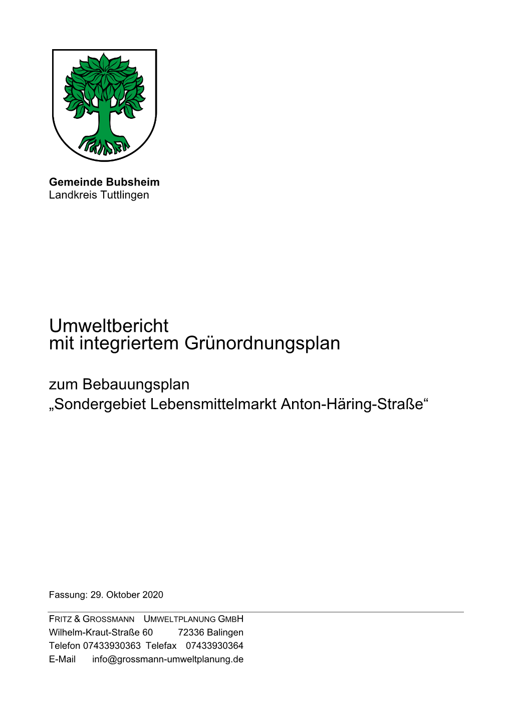 Gemeinde Bubsheim Landkreis Tuttlingen