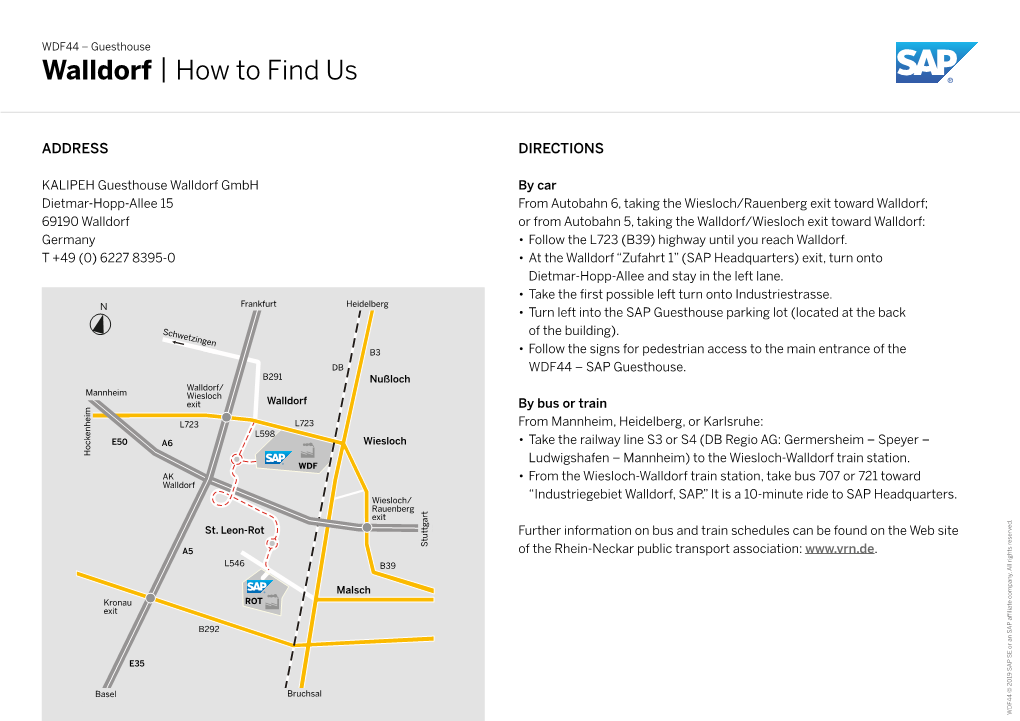 Walldorf | How to Find Us