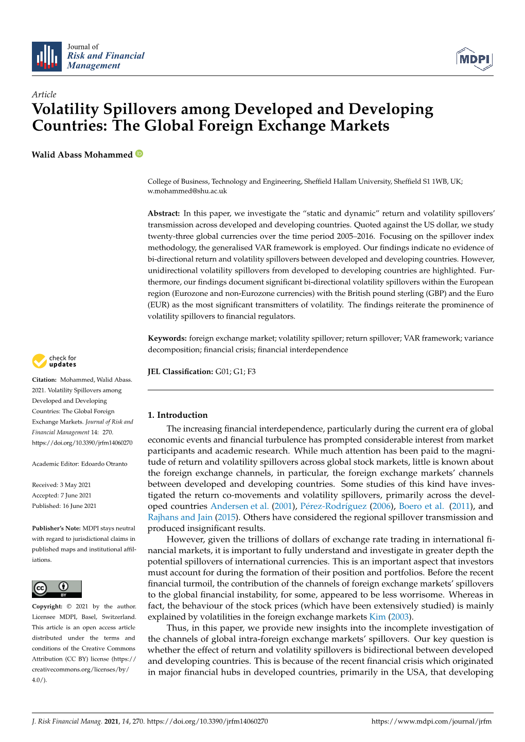 The Global Foreign Exchange Markets