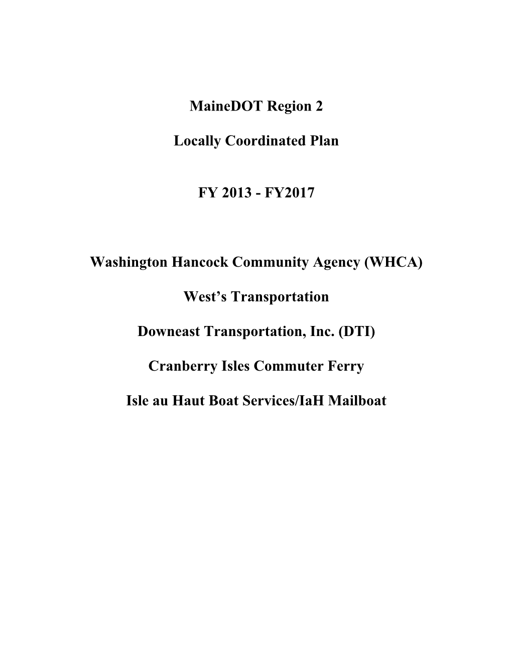 Washington Hancock Community Agency (WHCA)