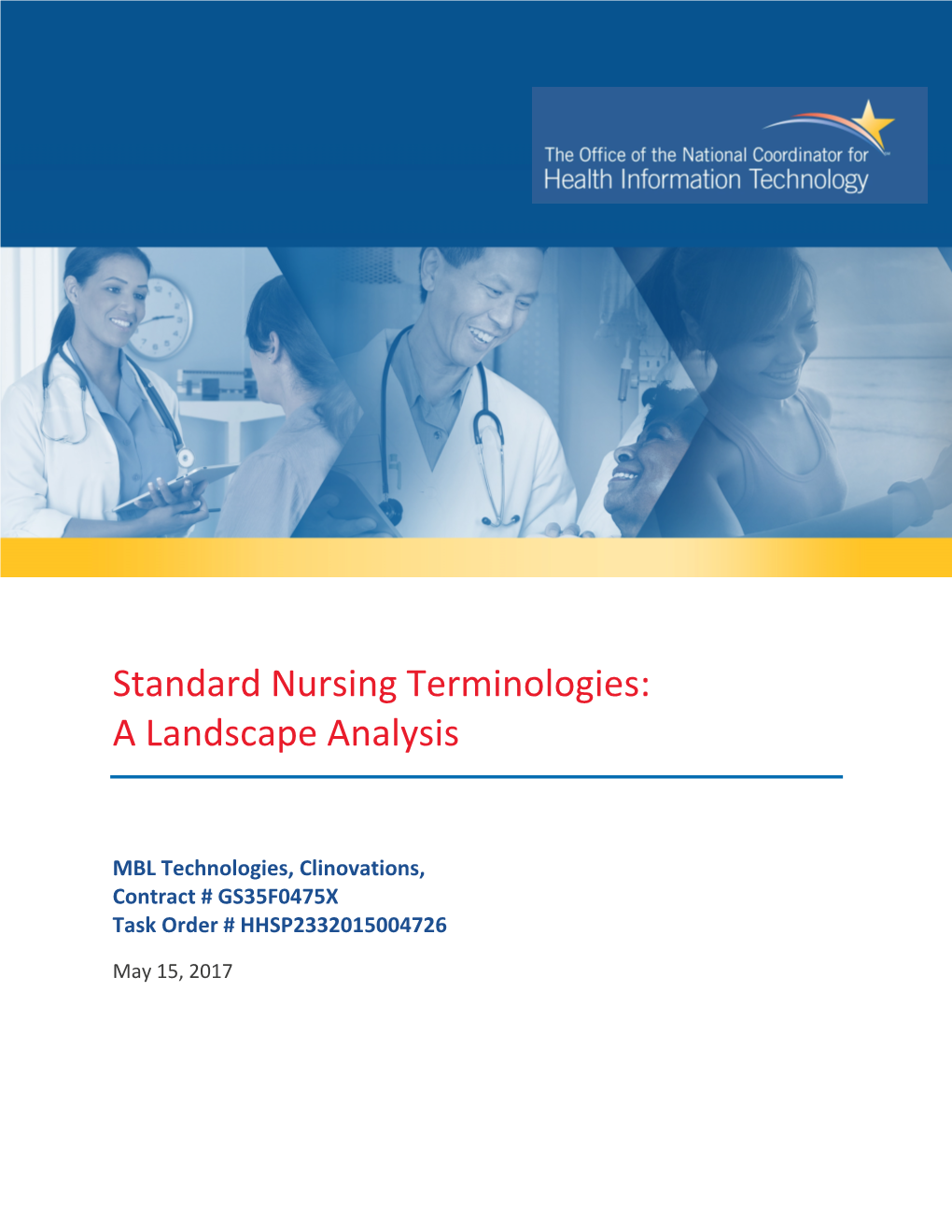 Standard Nursing Terminologies: a Landscape Analysis