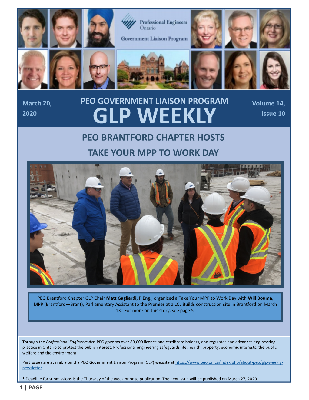 GLP Weekly-March 20, 2020