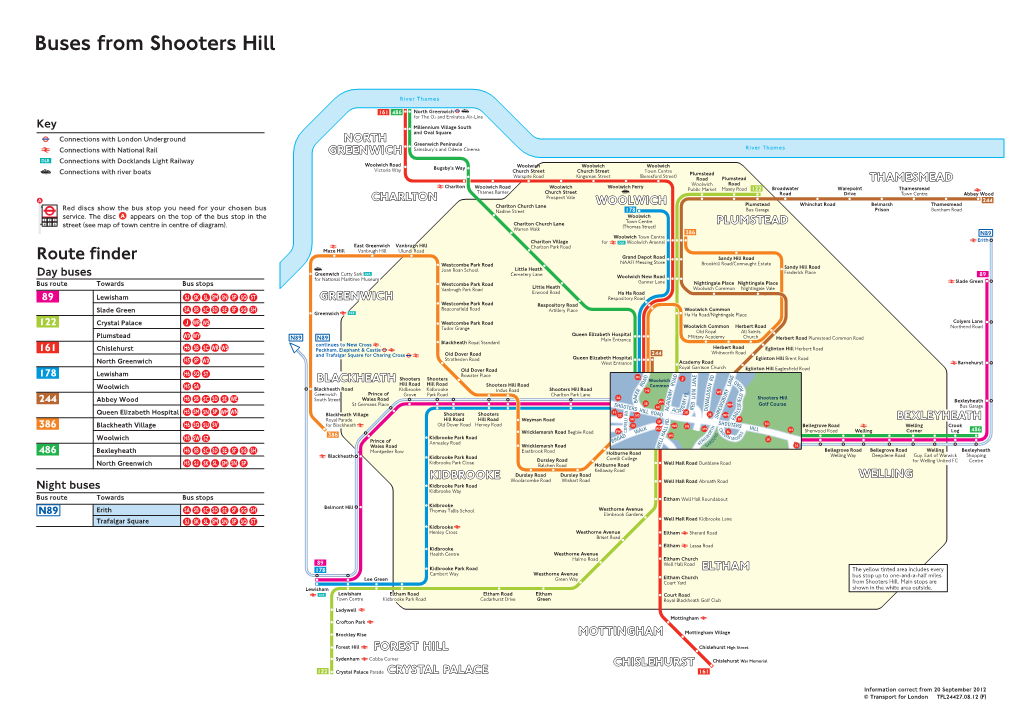 Buses from Shooters Hill