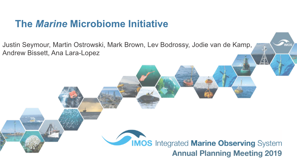The Marine Microbiome Initiative