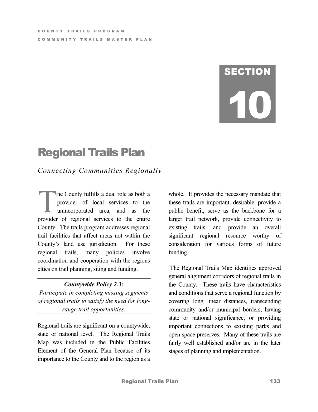 Regional Trails Plan