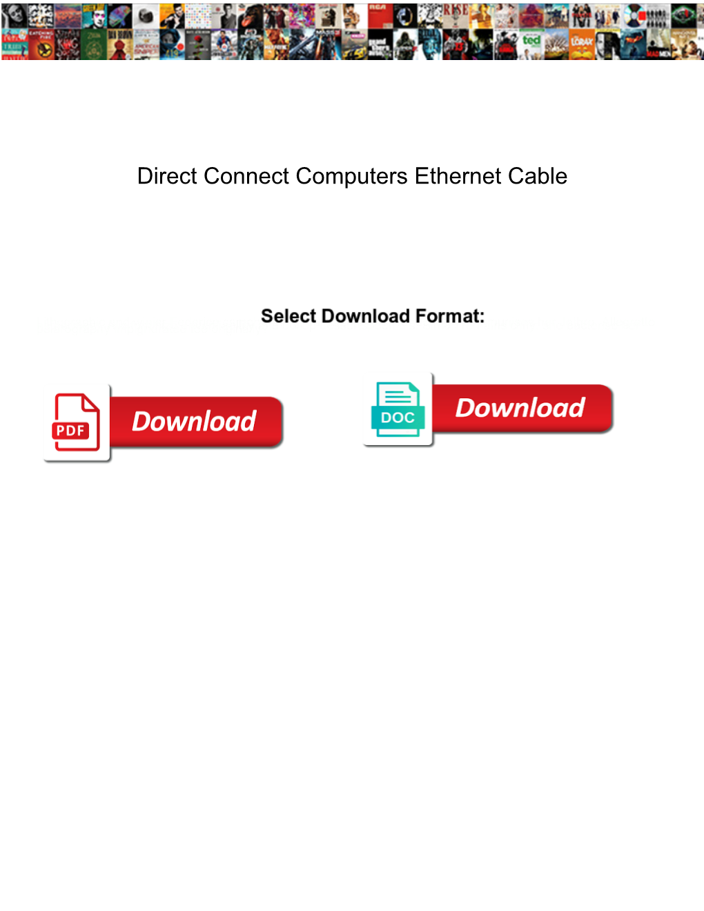 Direct Connect Computers Ethernet Cable