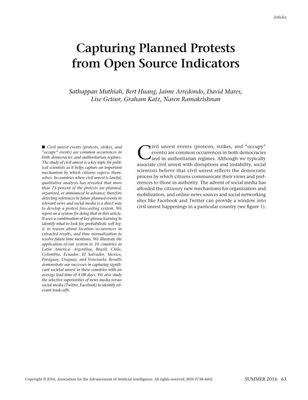 Capturing Planned Protests from Open Source Indicators