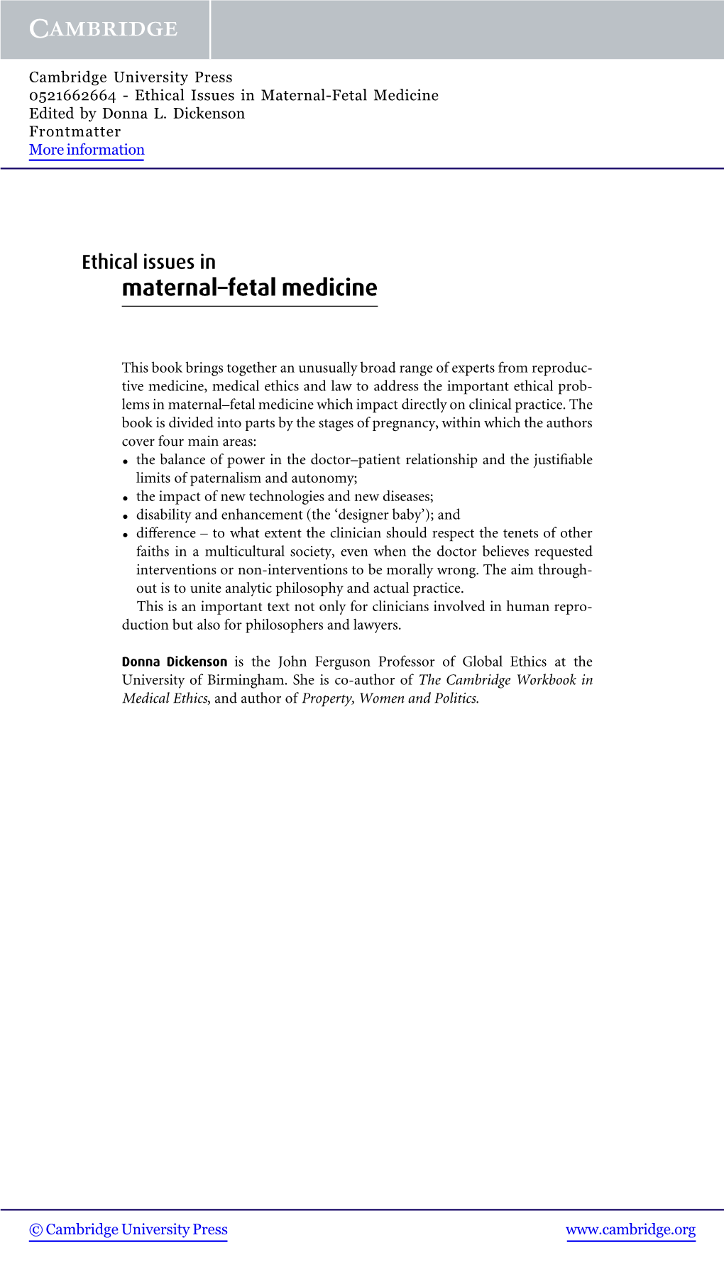 Maternal–Fetal Medicine