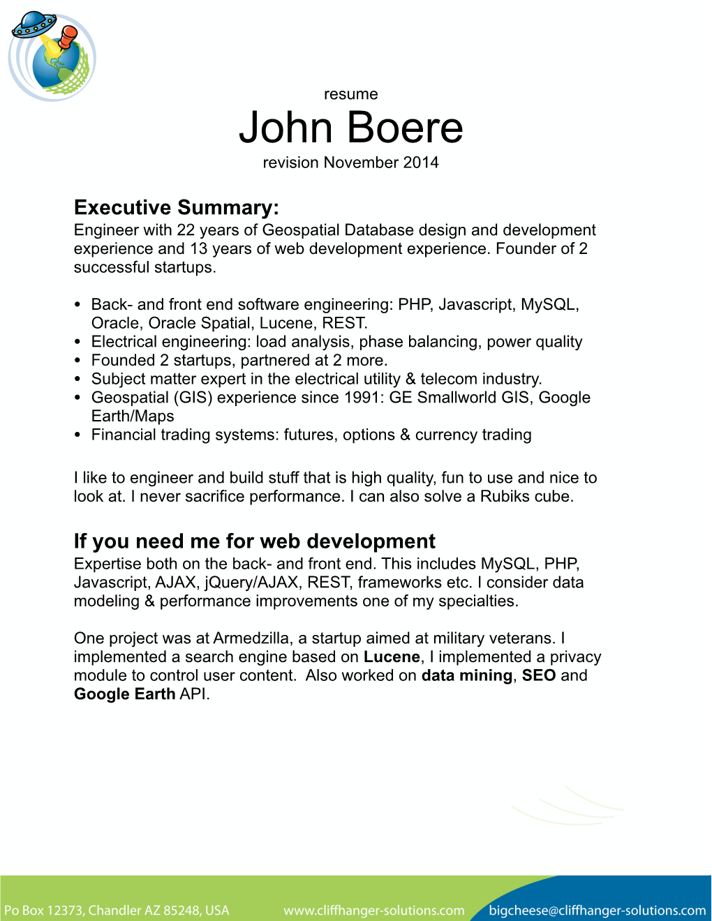 John Boere Revision November 2014