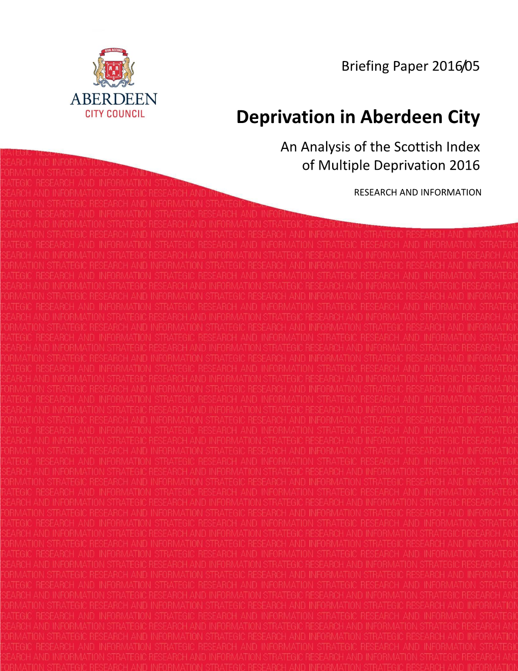 An Analysis of the Scottish Index of Multiple Deprivation 2016