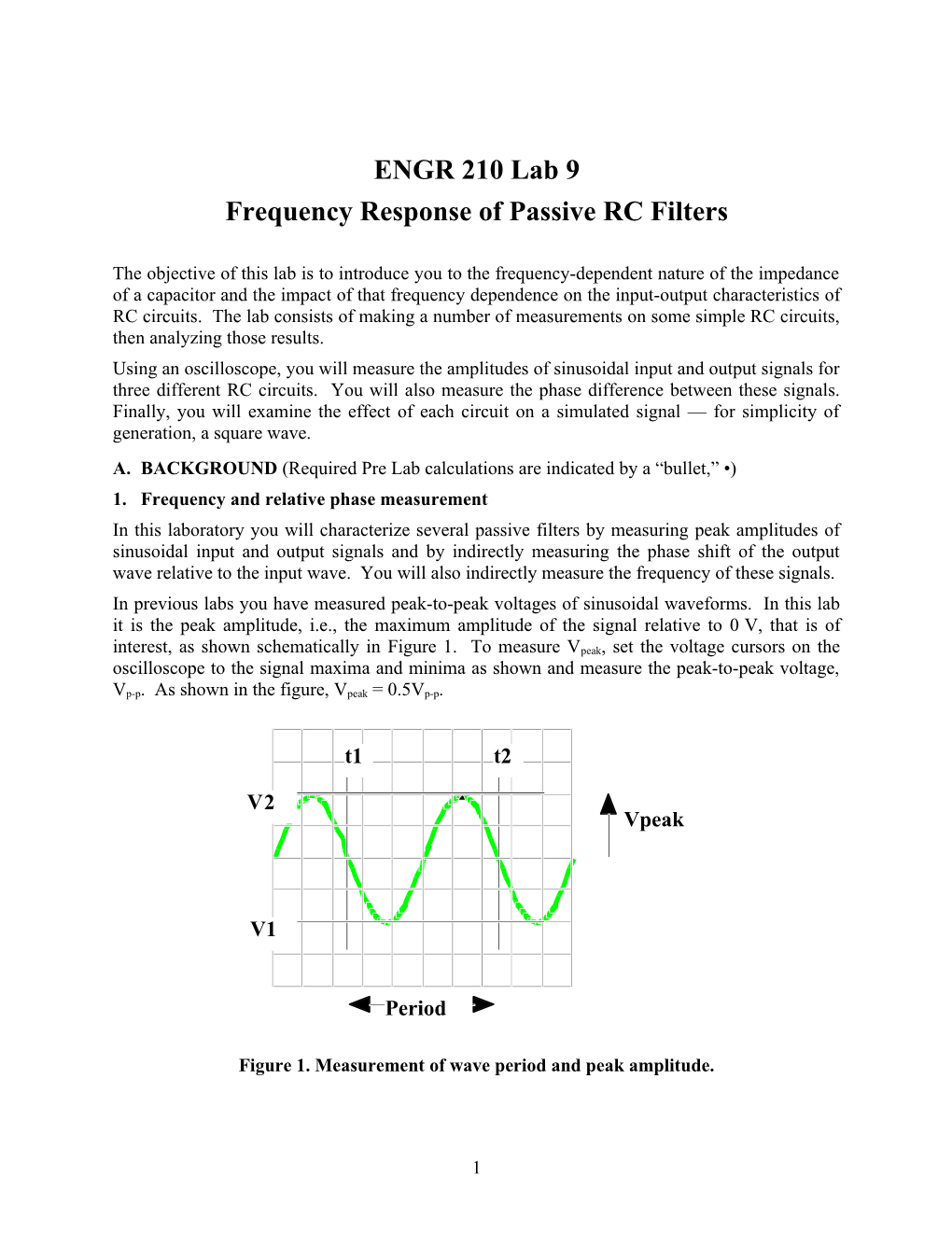 EEAP 240 Lab 4: Frequency Response