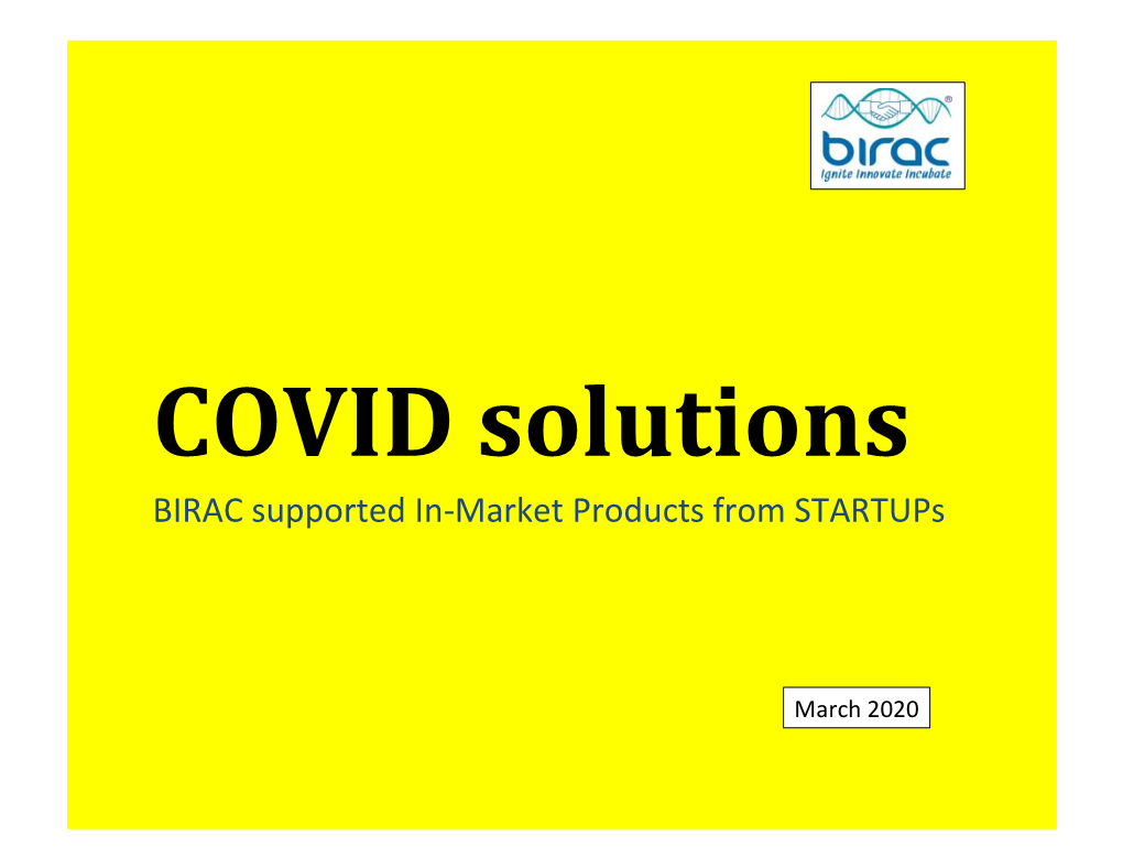 COVID Solutions