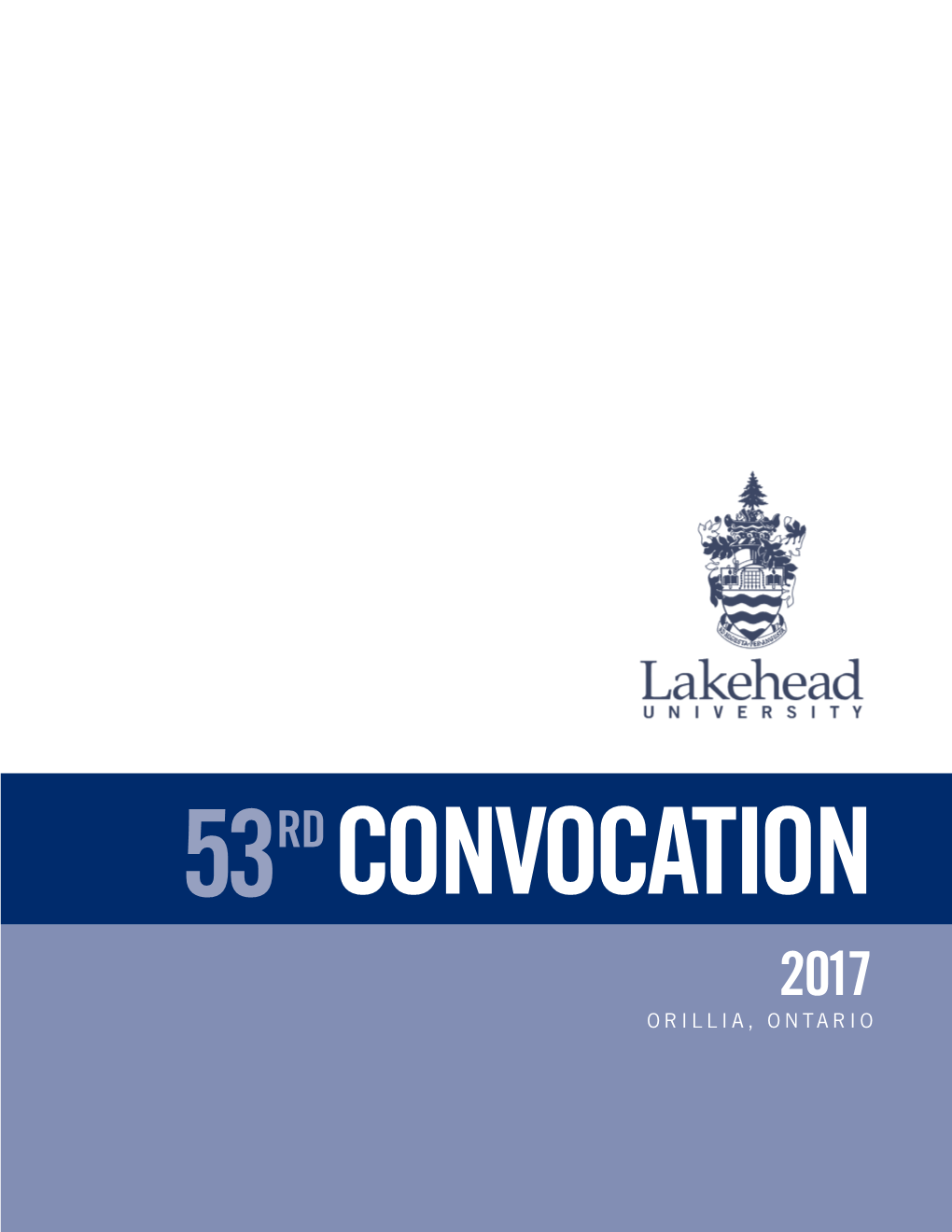 2017 Orillia Convocation Program