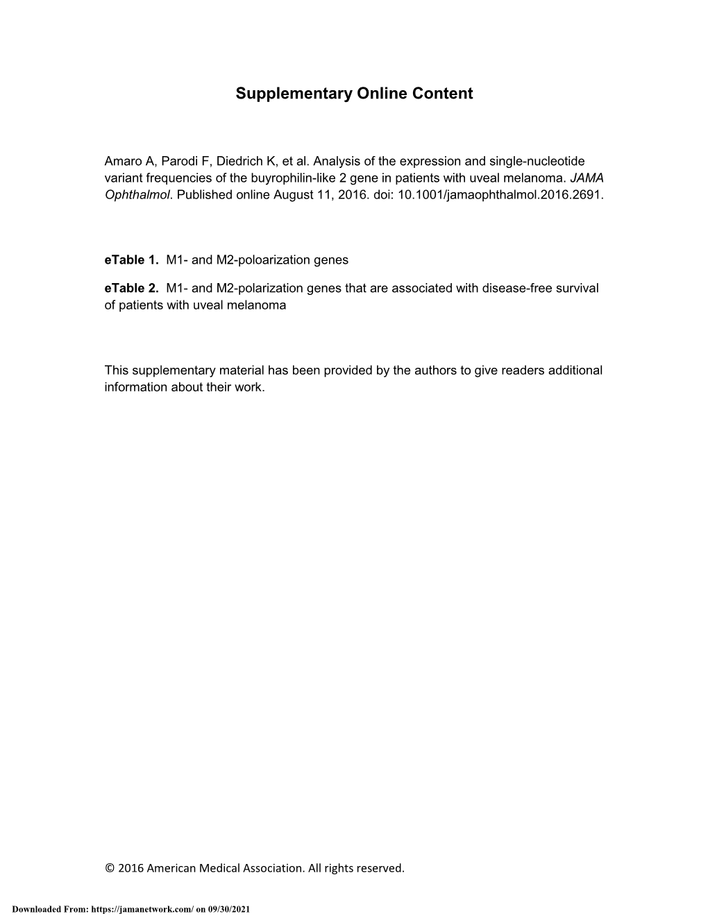 Analysis of the Expression and Single-Nucleotide Variant Frequencies of the Buyrophilin-Like 2 Gene in Patients with Uveal Melanoma