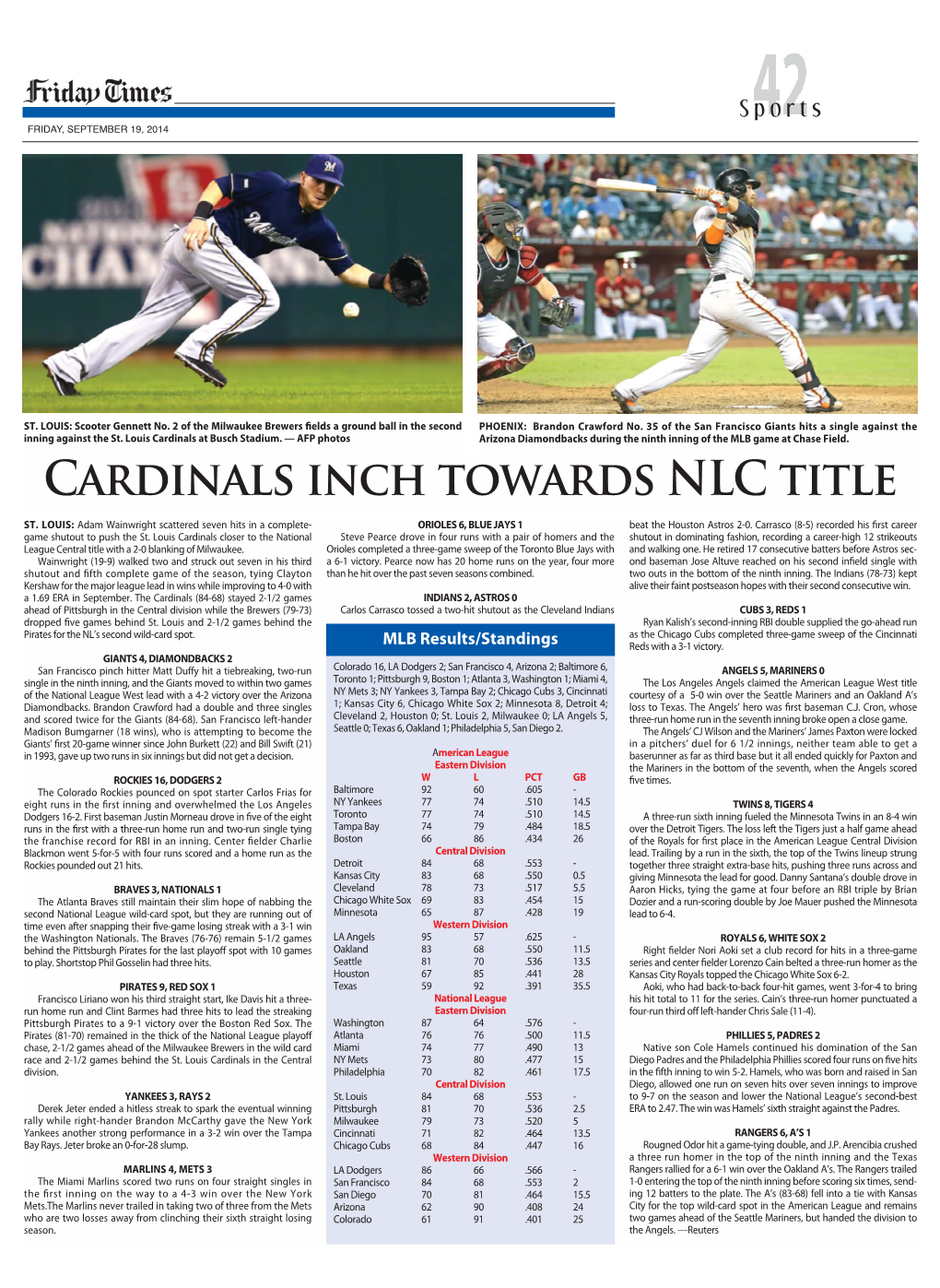 Cardinals Inch Towards NLC Title