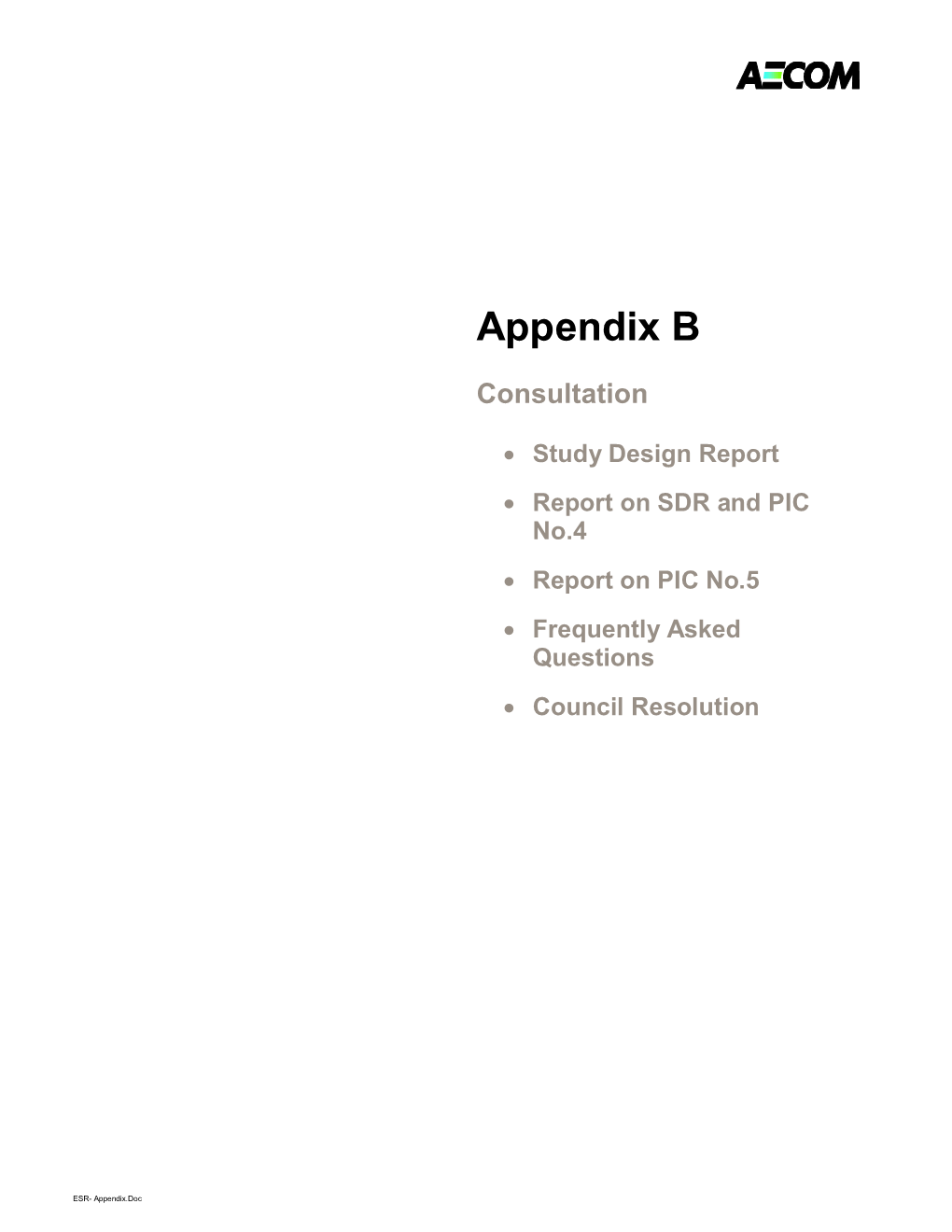 County Road 43 Upgrade Consultation Appendix B