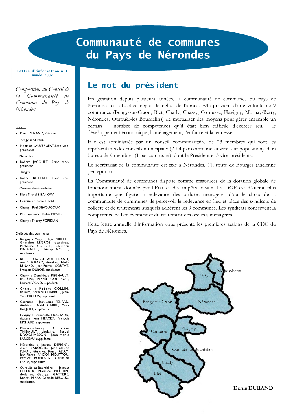 Communauté De Communes Du Pays De Nérondes