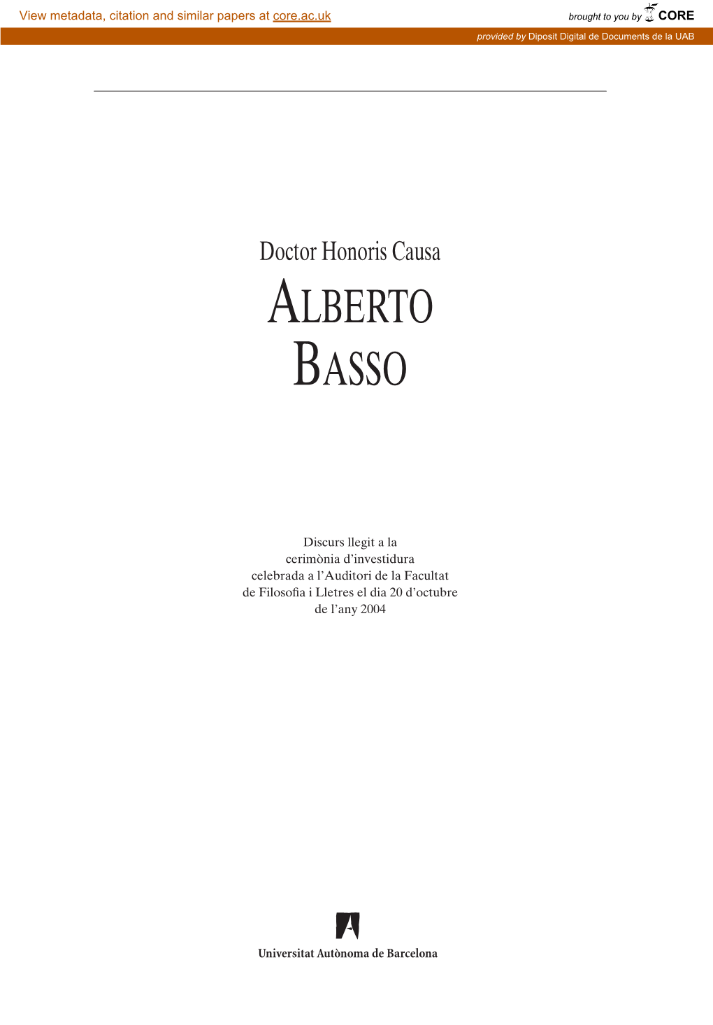 Alberto Basso