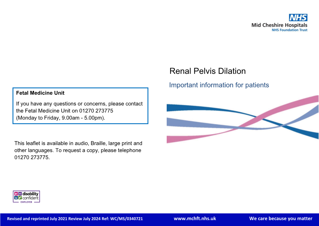 Renal Pelvis Dilation