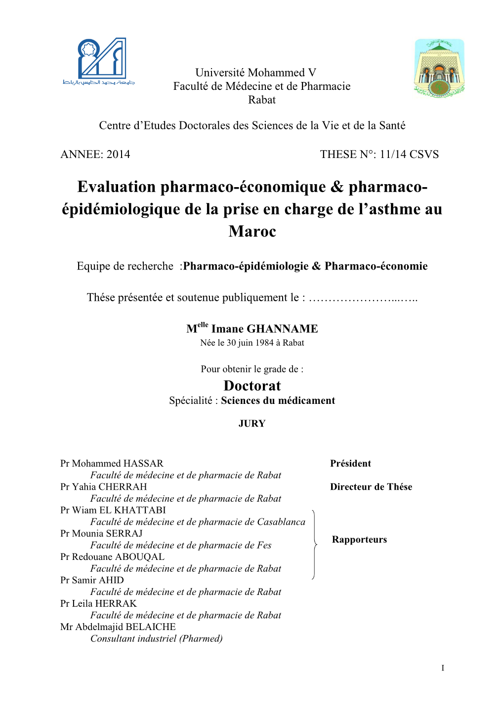 Épidémiologique De La Prise En Charge De L'asthme Au Maroc