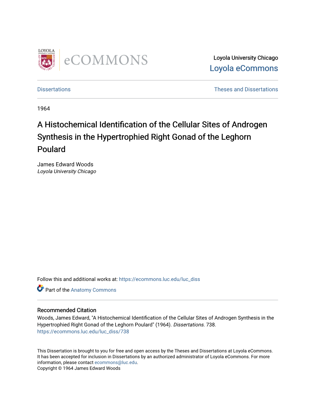 A Histochemical Identification of the Cellular Sites of Androgen Synthesis in the Hypertrophied Right Gonad of the Leghorn Poulard