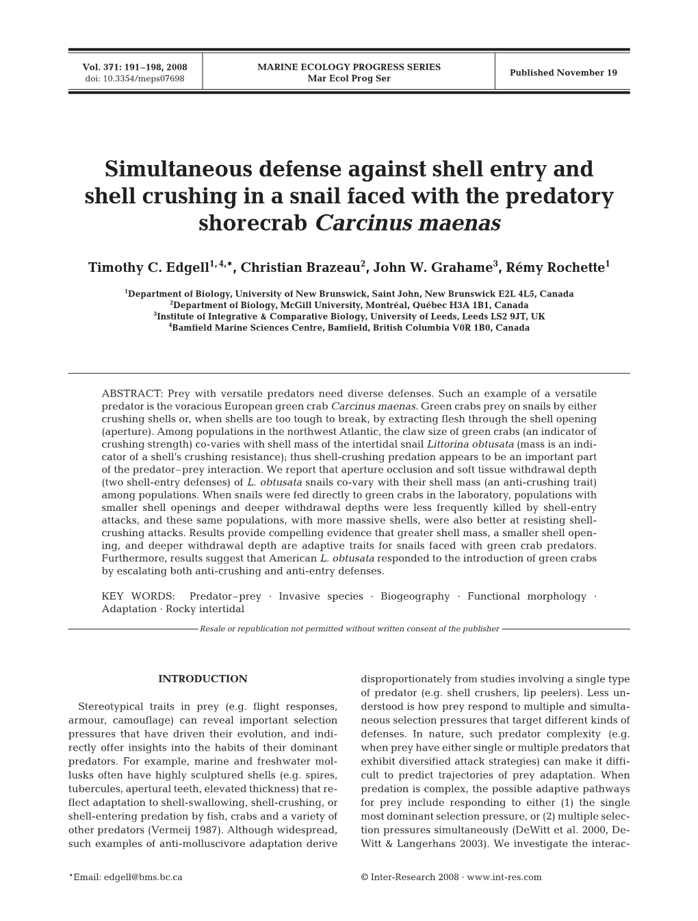 Marine Ecology Progress Series 371:191