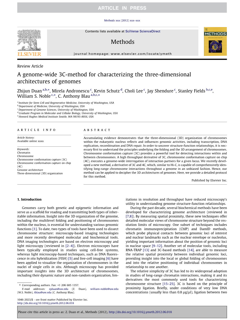 A Genome-Wide 3C-Method for Characterizing the Three