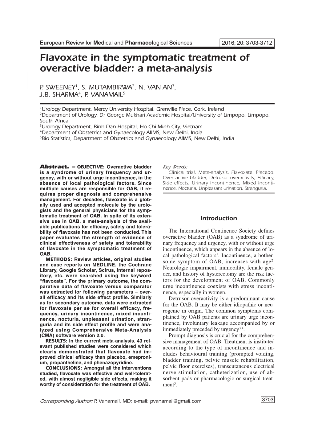 3703-3712-Flavoxate in the Symptomatic Treatment of Overactive Bladder: a Meta-Analysis
