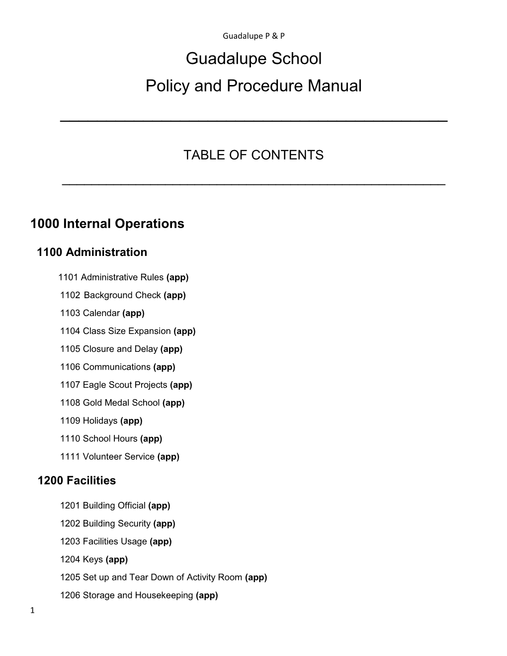 Guadalupe School Policy and Procedure Manual ______