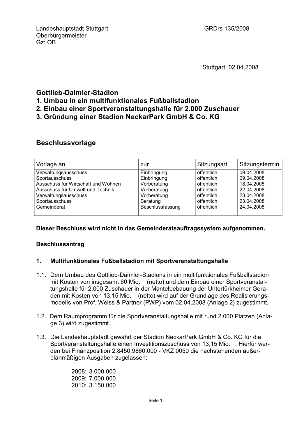 Gottlieb-Daimler-Stadion 1. Umbau in Ein Multifunktionales Fußballstadion 2