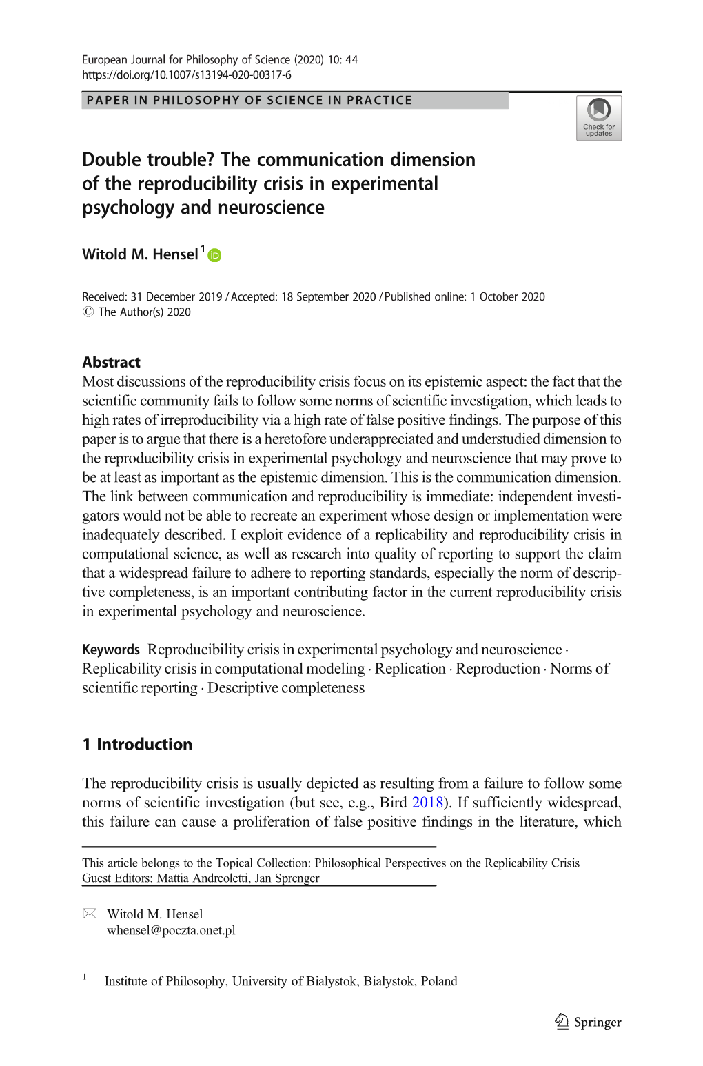 The Communication Dimension of the Reproducibility Crisis in Experimental Psychology and Neuroscience