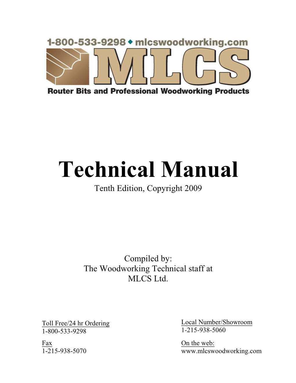 Technical Manual Tenth Edition, Copyright 2009