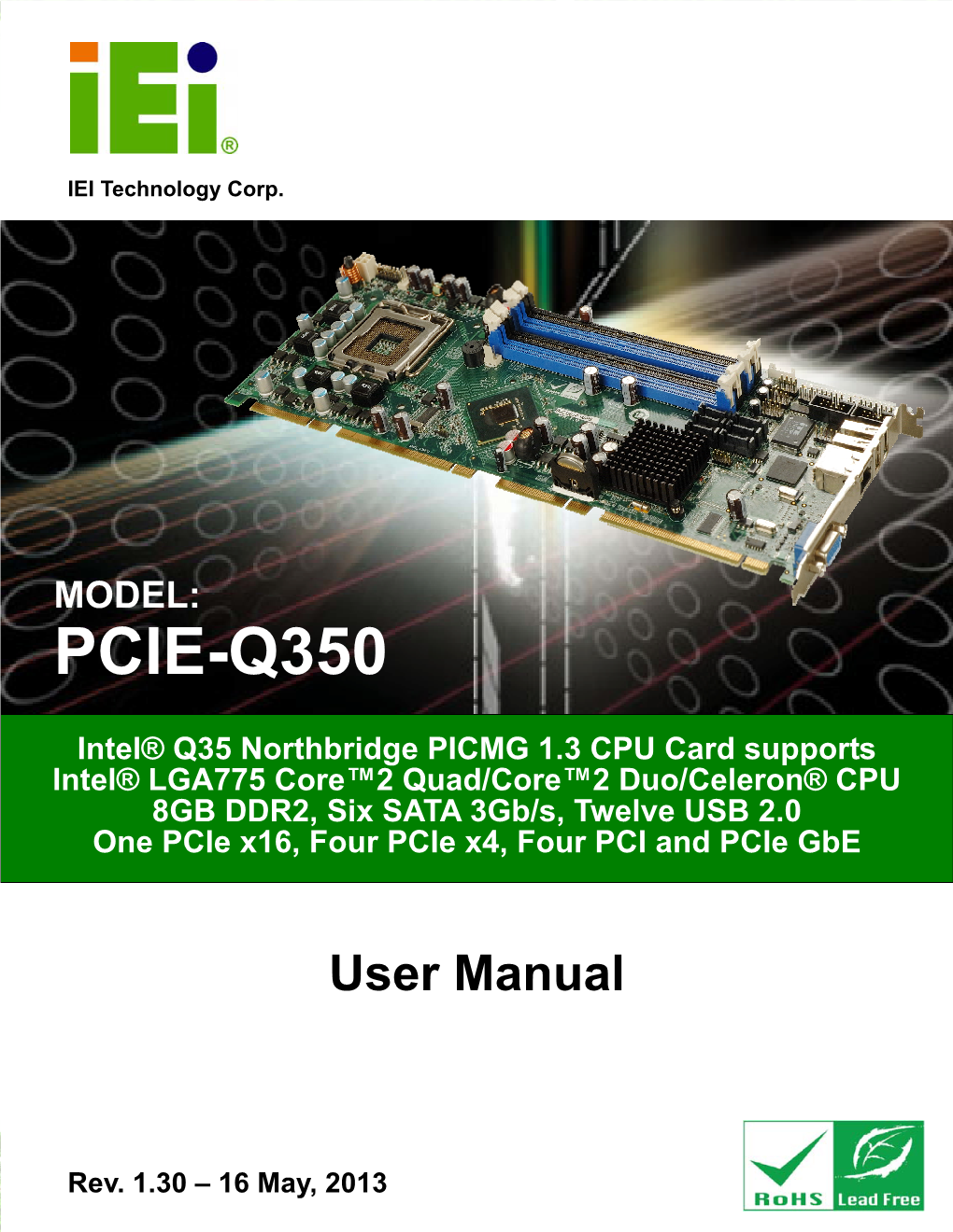 PCIE-Q350 PICMG 1.3 CPU Card