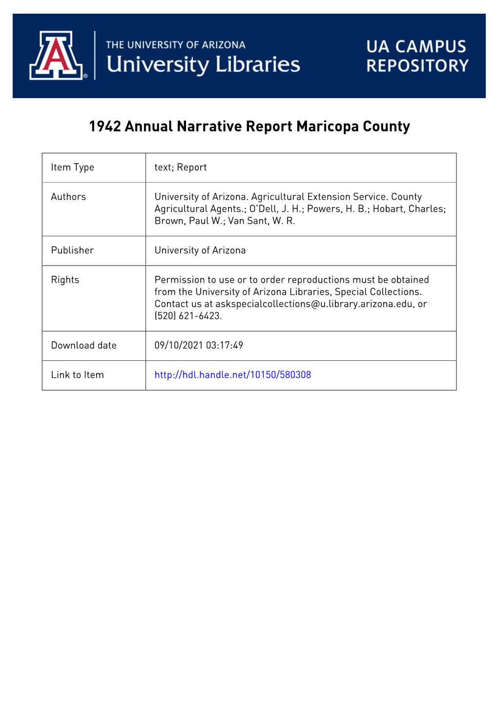 ANNUAL NARRATIVE REPORT of MARICOPA COUNTY December 1