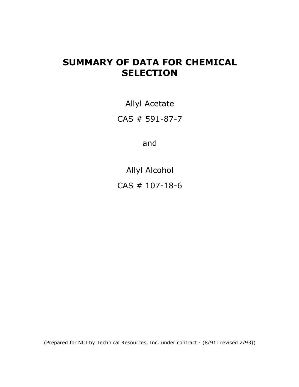 Allyl Acetate CAS # 591-87-7